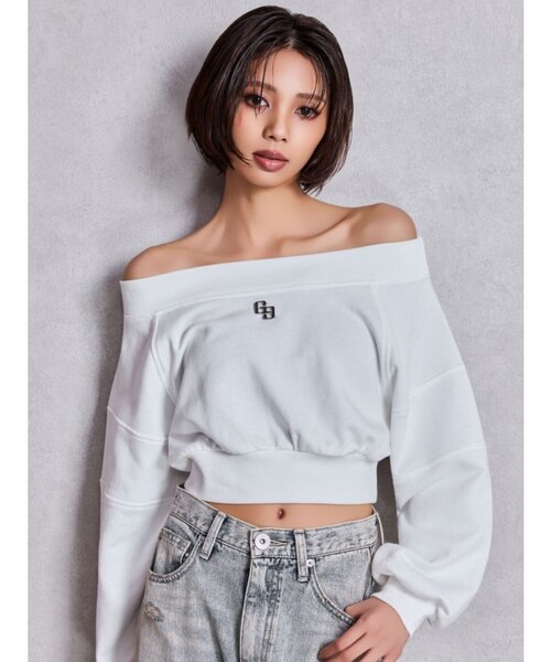 GG short スウェットトップス｜ジェイダの通販｜&mall（アンドモール