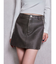GGラインFake Leatherスカートライクショートパンツ