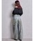 ハイウエストBACK CROSS POINTワイドデニムパンツ