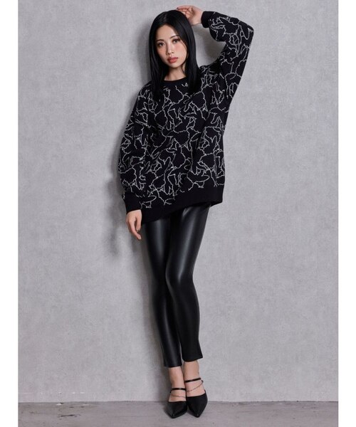 BUNNY patternニットトップス｜ジェイダの通販｜&mall（アンドモール