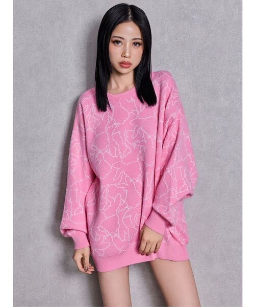 BUNNY patternニットトップス｜ジェイダの通販｜&mall（アンドモール