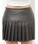 スリットフェイクレザープリーツスカートライクショートパンツ