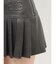 スリットフェイクレザープリーツスカートライクショートパンツ
