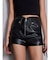 GG drawstring fake leatherショートパンツ