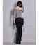 GG SIDE DRAPE EDGEオフショルトップス