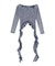 GG SIDE DRAPE EDGEオフショルトップス