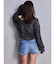 ハイウエストBACK RIPPEDデニムショートパンツ