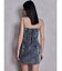 Symmetry GYDAフロントZIPスカートライクデニムタイトミニワンピース