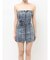 Symmetry GYDAフロントZIPスカートライクデニムタイトミニワンピース