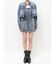 Symmetry GYDAフロントZIPスカートライクデニムタイトミニワンピース