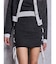 フロントレースアップラメニットスカートライクショートパンツ