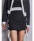 フロントレースアップラメニットスカートライクショートパンツ