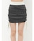 フロントレースアップラメニットスカートライクショートパンツ