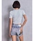 ジャストウエストGYDA bijou sublimation printingデニムショートパンツ