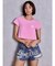 ジャストウエストGYDA bijou sublimation printingデニムショートパンツ