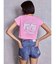 ジャストウエストGYDA bijou sublimation printingデニムショートパンツ
