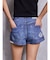 ジャストウエストGYDA bijou sublimation printingデニムショートパンツ