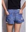 ジャストウエストGYDA bijou sublimation printingデニムショートパンツ
