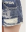 ジャストウエストGYDA bijou sublimation printingデニムショートパンツ