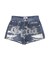 ジャストウエストGYDA bijou sublimation printingデニムショートパンツ