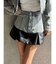 【TINY】フェイクレザードッキングデニムスカートライクショートパンツ