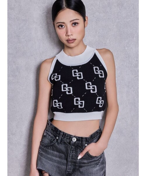 GYDAアメスリニットトップス♡GG完売品になります！ GG glitter quiltingアメスリニットトップス｜ジェイダの通販｜&mall