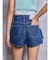ring bijou studsデザインデニムショートパンツ