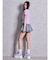 ハイウエストレイヤードプリーツスカートライクデニムショートパンツ
