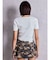 symmetry GYDAプレートハーフスリーブニットTOPS