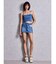 bijouカットデニムミニスカートライクショートパンツ