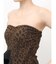 LEOPARD HEM DRAPE EDGEベアTOPS