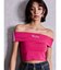 Gyda bijouサイドラインオフショルショートTOPS