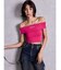 Gyda bijouサイドラインオフショルショートTOPS