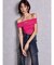 Gyda bijouサイドラインオフショルショートTOPS