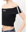 Gyda bijouサイドラインオフショルショートTOPS