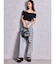 ハイウエストGYDA CUT OUT SIDE RIPPEDデニムパンツ