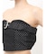 Glitter print beltブラウス