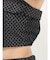 Glitter print beltブラウス