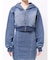 gradation bijouカットデニムパーカー