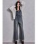 BACKリボンデニムロンパース