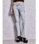 ジャストウエストsacred edge crossポケットSIDE RIPPEDデニムフレアパンツ