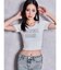 bijou logoタイトニットトップス