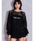 Valdy empire embroideryメッシュニットトップス