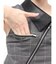 ZIP designフェイクレザードッキングラメcheckブラウス
