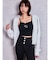bijou string ZIP UPスウェットパーカー