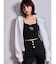 bijou string ZIP UPスウェットパーカー