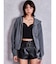 bijou string ZIP UPスウェットパーカー