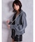 bijou string ZIP UPスウェットパーカー