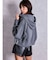 bijou string ZIP UPスウェットパーカー