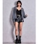 bijou string ZIP UPスウェットパーカー